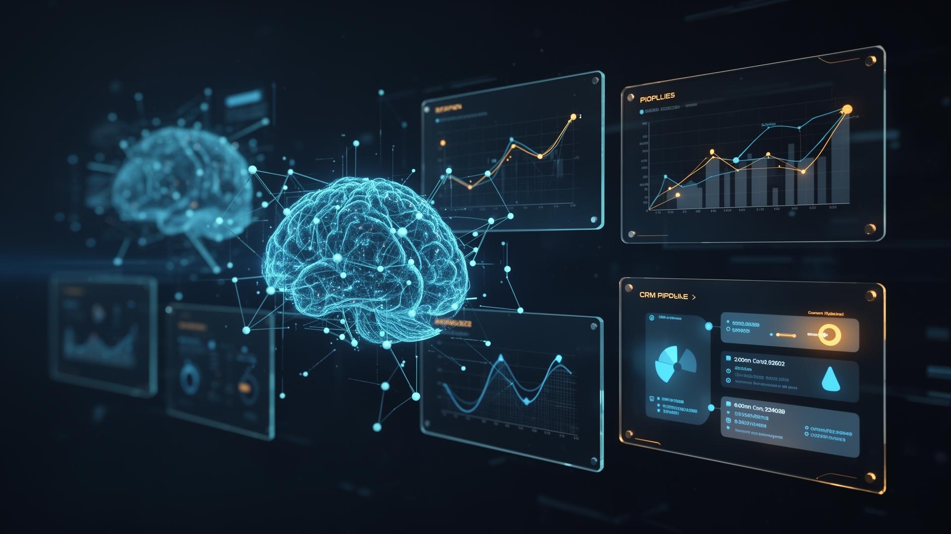 AI growth system dashboard tracking traffic, leads, qualified leads and sales